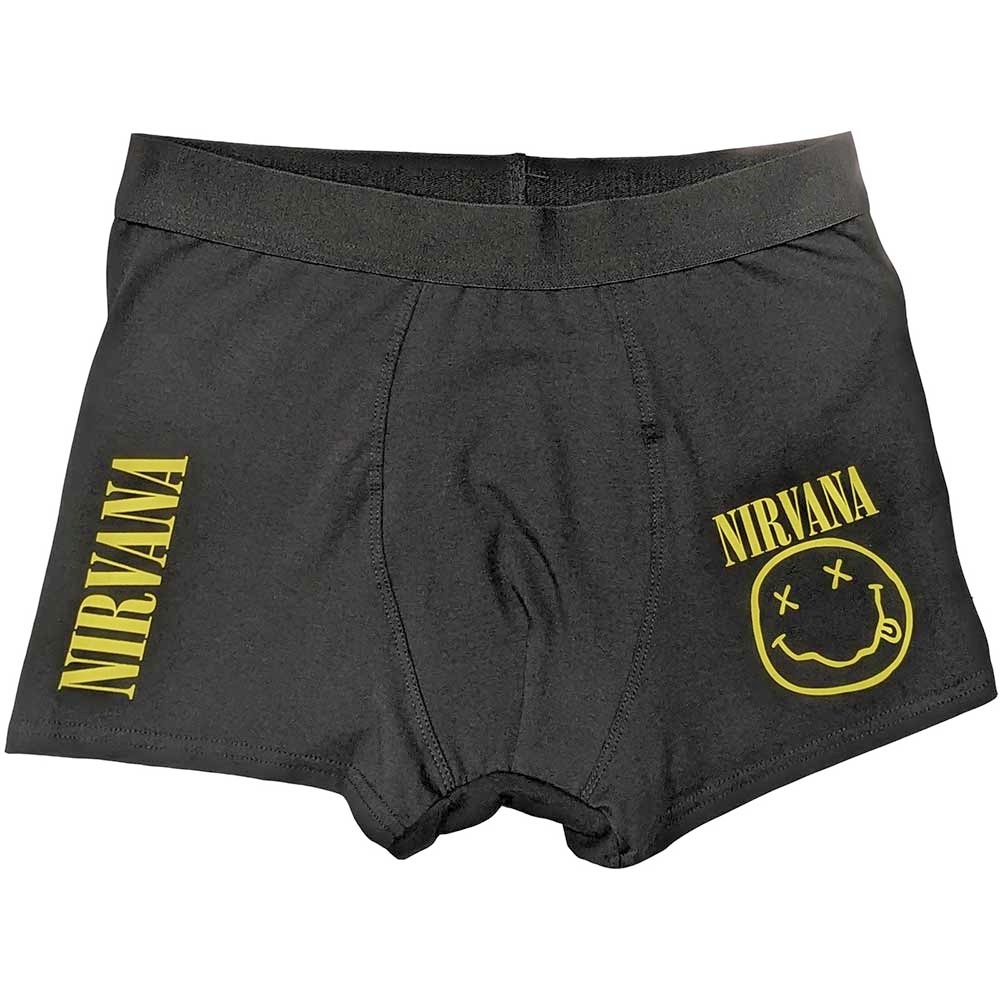 Nirvana - Yellow Smile Boxershorts - Zwart